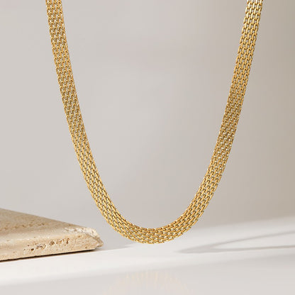 GANEMLY Conjunto de joias à prova d'água de aço inoxidável 316L, colar de corrente larga de metal, pulseiras, conjunto de joias com pingente de corrente dourada, presente