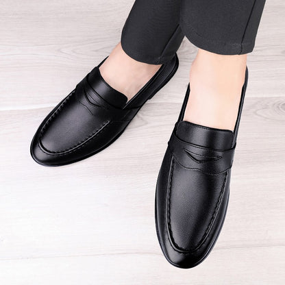 British Style Autumn Casual Leather Doudou Shoes Men's Outdoor Step on Business Shoes Fashion Handmad Designer  Single Flats