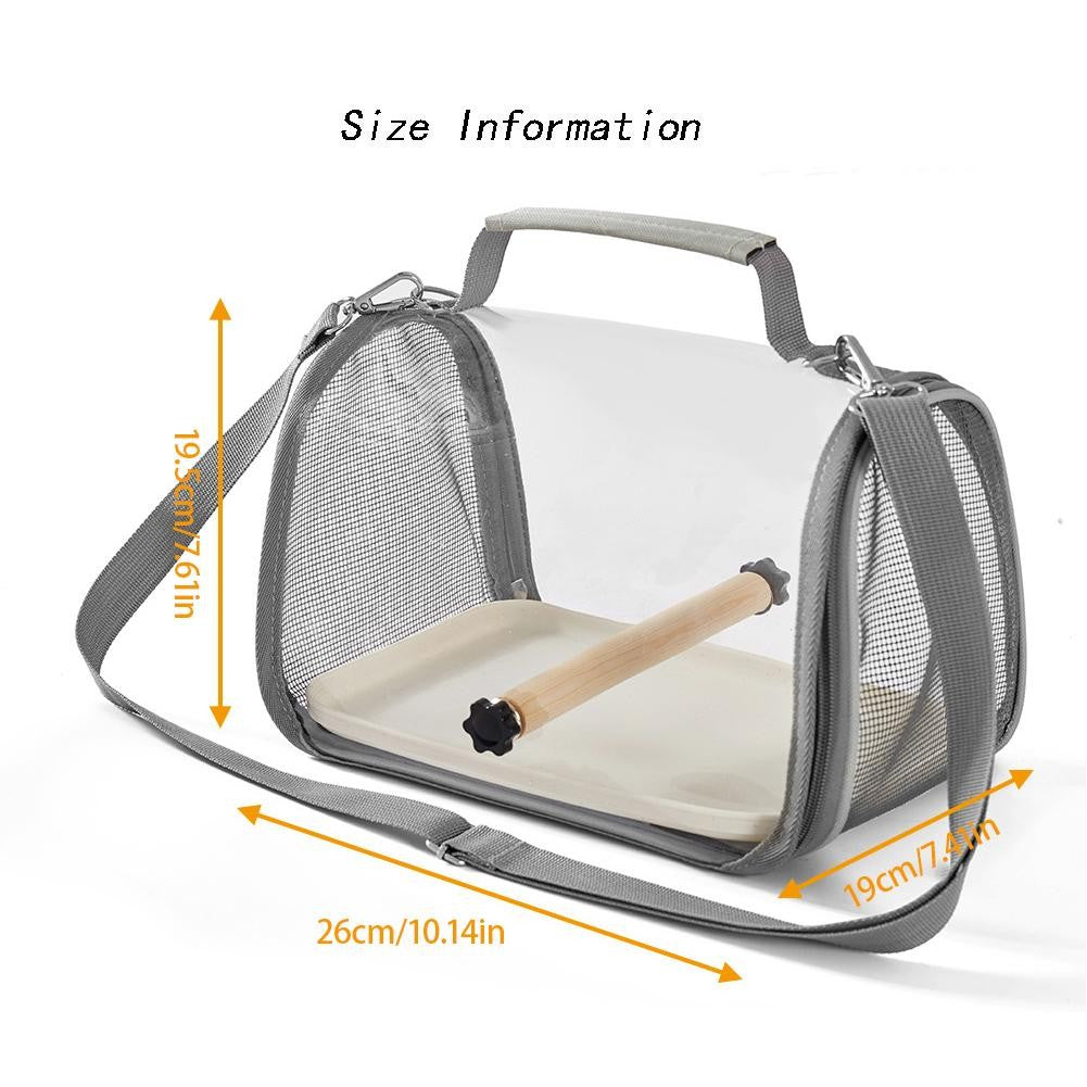 Criativa Gaiola de Viagem Portátil Transparente para Pássaros e Répteis, Ventilação Científica, Bolsa de Viagem Multiuso para Animais de Estimação