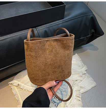 Design PU Suede Leopard Shoulder Bags for Women 2025 New Winter Crossbody Bag Females ?Luxury Handbags and Purses Bucket