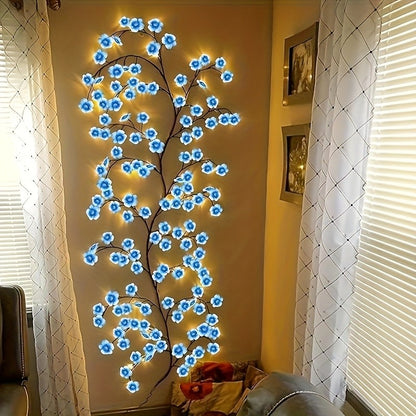 Cherry LED Tree Branch Lights 8 Modes USB Powered Cherry Blossom Branch Decoration Night Lights for Indoor Home Walls and Doors