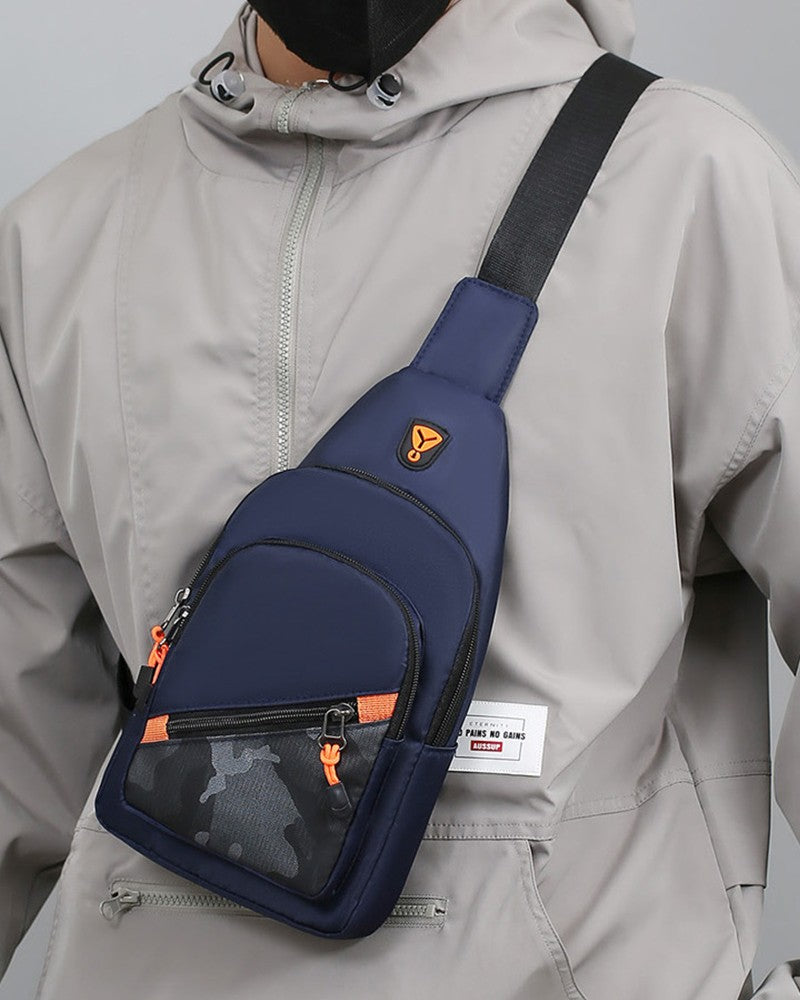 Rilibegan Nylon Men's Chest Bag 2023 New Portable Casual Shoulder Bag Trendy and Unique Design Crossbody Bag