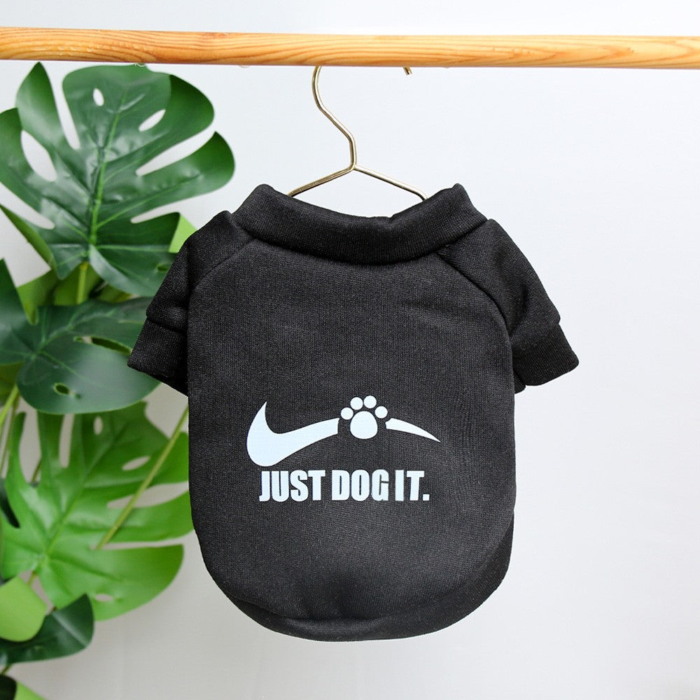Roupas de outono e inverno para animais de estimação, moletom de veludo com gola redonda e letras inglesas fofas, roupas universais super fofas para gatos e cachorros, modernas