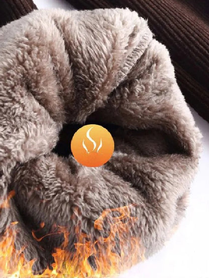 Solid Casual Thicken Women Corduroy Pants Lamb Fleece Padded Cashmere Warm Sweatpants Female Elastic Waist Soft Fur Trousers