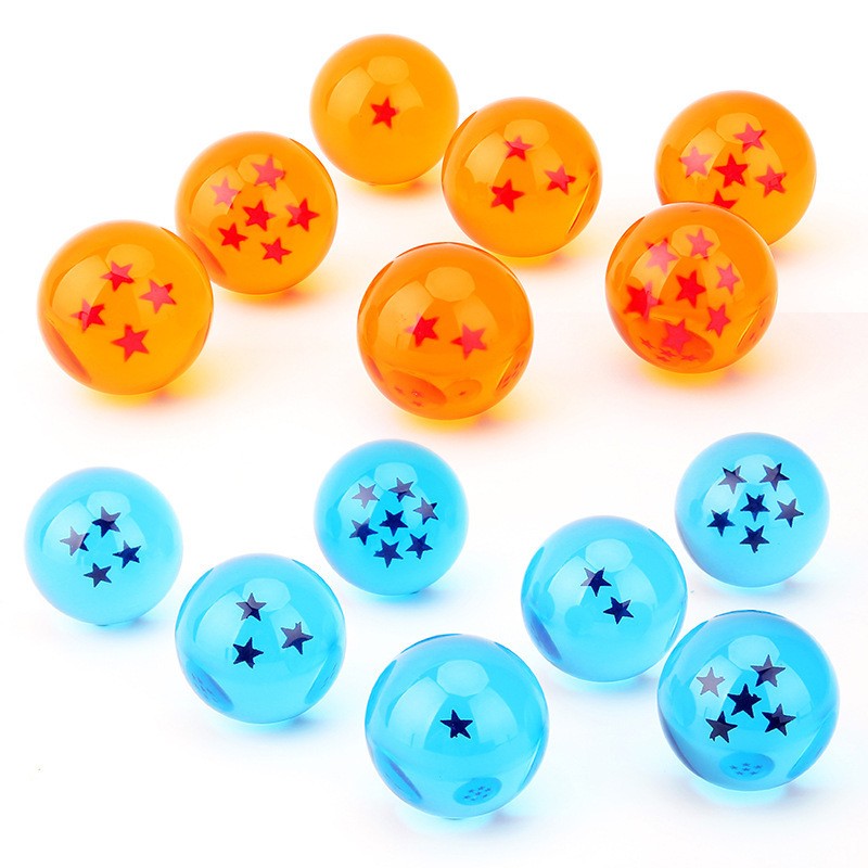 3,5cm 1:1 Bola de Resina 7 Peças / Conjunto Brinquedos de Bonecos de Ação Coleção de Pedidos Shenron Modelo de Anime Presente de Natal