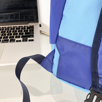 Lightweight folding backpack with large capacity, suitable for hiking, traveling, and outdoor adventures - adjustable shoulder s