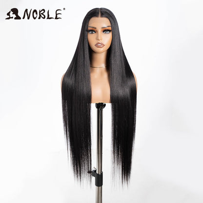 Perucas Noble Cosplay Para Mulheres Negras Perucas Sintéticas Lisas de Renda de 38 Polegadas Peruca Loira Ombre de Renda Peruca Sintética Loira de Renda Cosplay