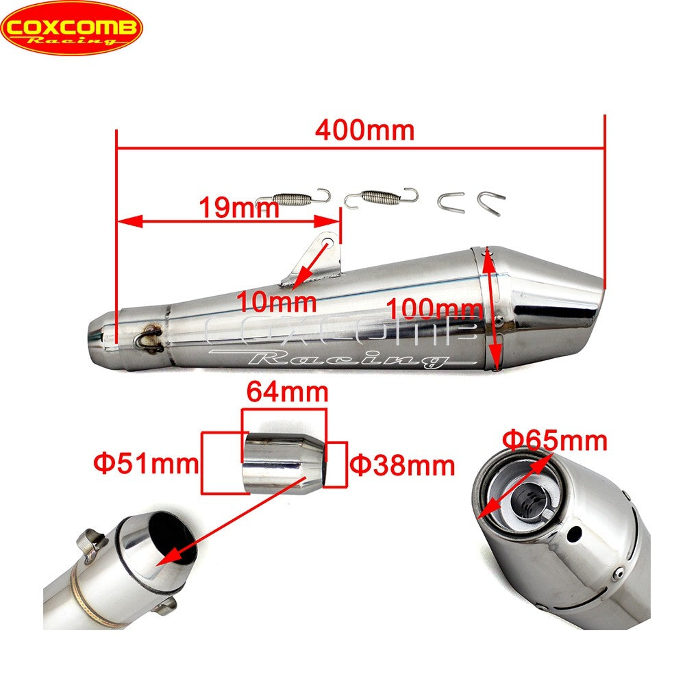 125cc 250cc 300cc 350cc 400cc 500cc 600cc 700cc 800cc 1000cc Motorcycle Exhaust Muffler Pipe With DB killer For Harley Honda BMW