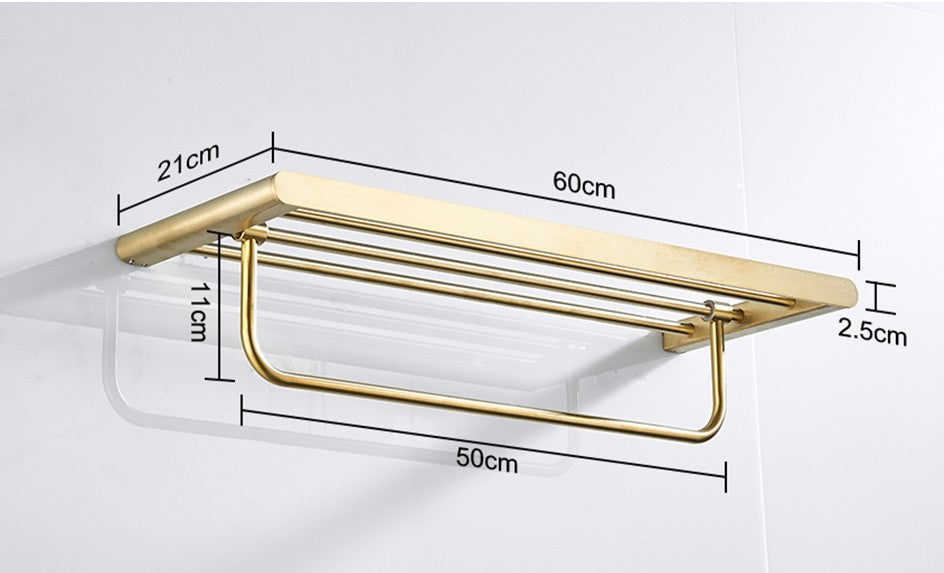 VGX Gold Bathroom Towel Holder Stainless Steel Towel Rack Folding Movable Bath Towel Bar Bathroom Hardware Accessories Grey