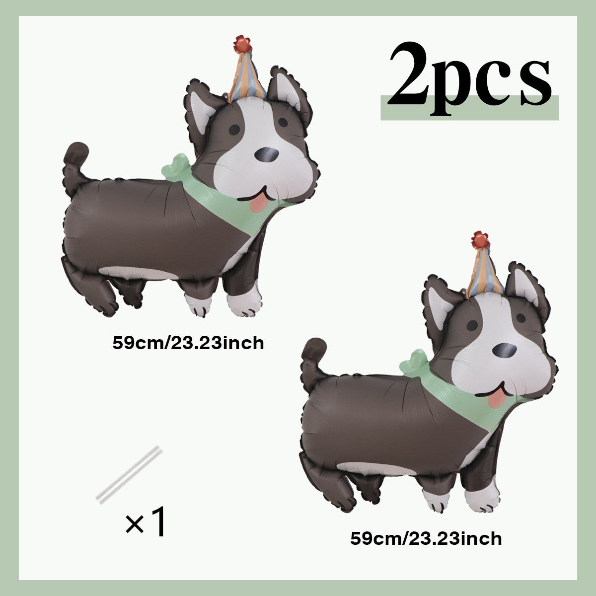 4 Animal Dog Aluminum Foil Balloons Cute Dog Theme Birthday, Anniversary Decoration, Shower, Pet Party Decoration