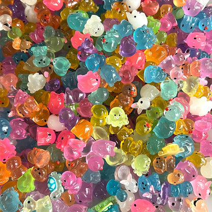 Luminous Mini Resin Animals, Including Tiny Glowing Ducks, Perfect for Decorating Fairy Gardens, Aquariums, And Dollhouses