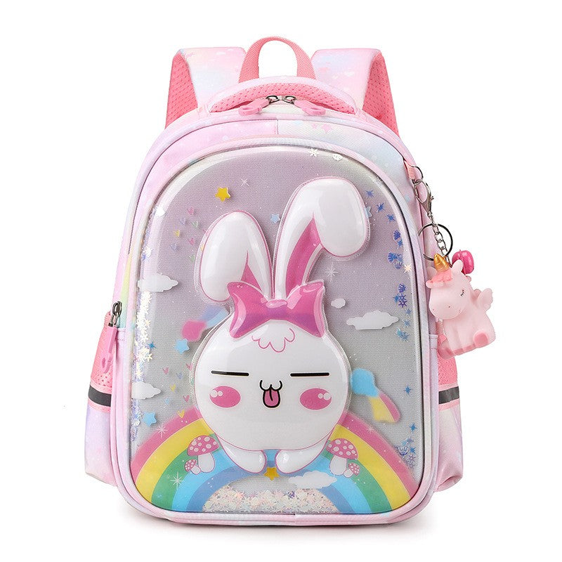 Mochila escolar de unicórnio para estudantes do ensino fundamental, mochila fofa e leve para crianças do 1º ao 5º ano, mochila de grande capacidade