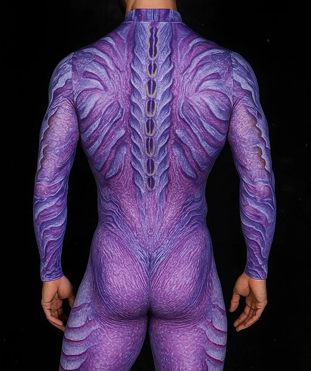 Halloween Lizard Bodysuit Men's Unique Muscle Series Holiday Jumpsuit Carnival Costume Adult Roleplay Party Masquerade Ball Set