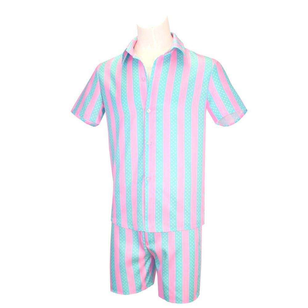 Costume De Cosplay Du Film Ken Pour Adulte, T-shirt Noir, Écharpe Rose, Ensemble Complet, Princesse, Ixde Carnaval D'Halloween
