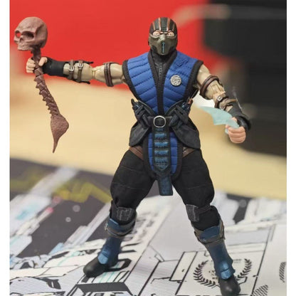Original Em Estoque Brinquedos JMToys ZK001 1/12 Mortal Kombat Figuras Sub-Zero Action Anime Figure Modelos Clássicos Sub-Zero