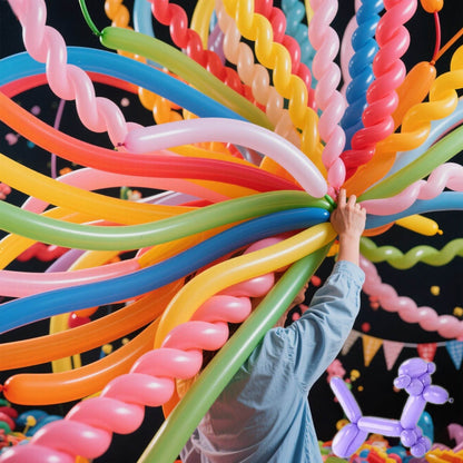 10/100Pcs Multicolor Spiral Long Balloon Twist Spiral Latex Inflatable Balloon Happy Birthday Holiday Decoration Wedding Kid Toy