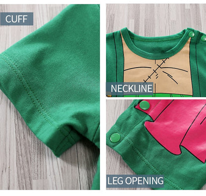Anime Cosplay Dragon Ball Z Fantasia Infantil Bebê Menino Menina Macacão Criança Demon Slayer Roupa de Bebê Recém-nascido Macacão 0-18 Meses