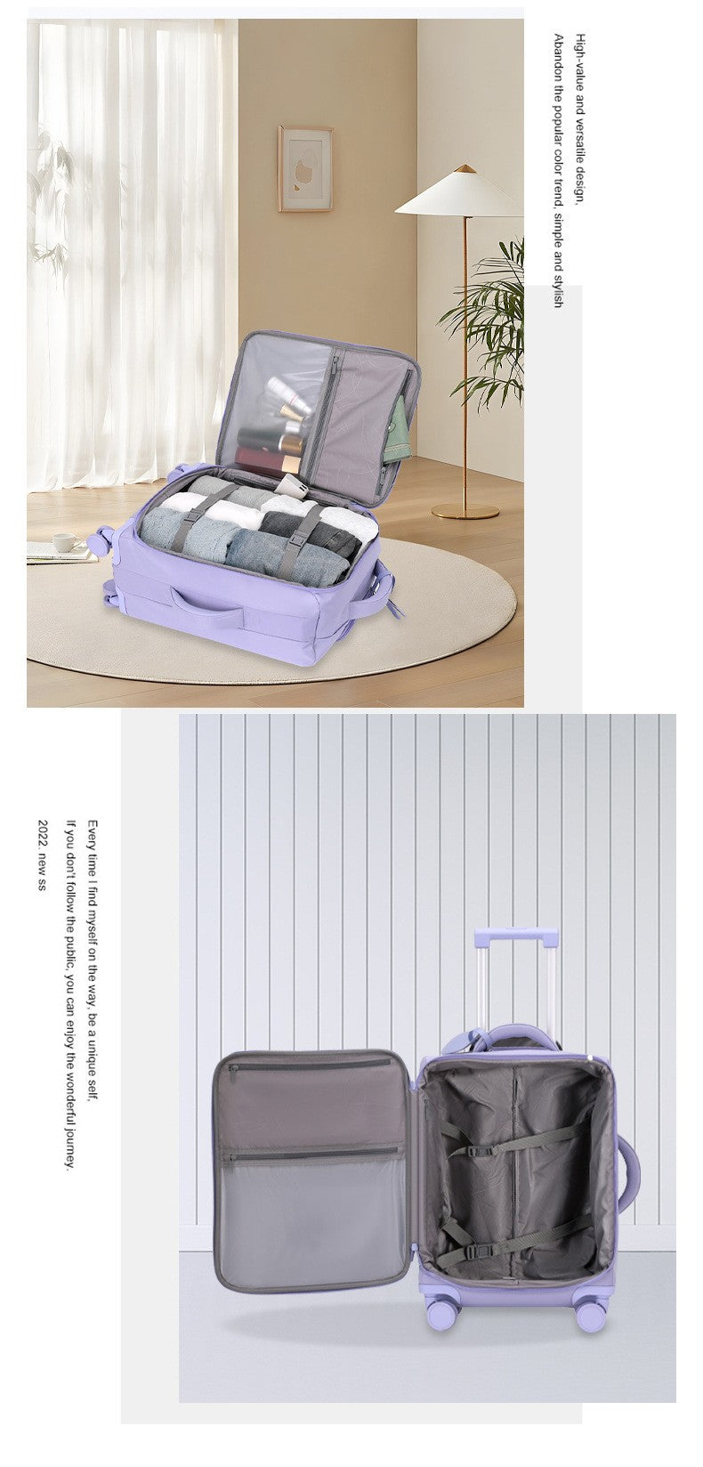 Mala de Viagem Ultra-leve de 20/24/28 polegadas, Grande Capacidade, Pano Oxford, À Prova D'água, Com Rodas, Caixa de Embarque, Senha, Bolsa de Viagem
