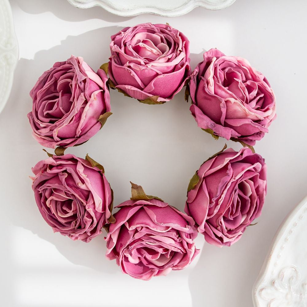 Artificial Flower Burned Edge Rose Wedding Bridal Bouquet Decor Home Outdoor Garden Festival Party Wreath Diy Ins Gift Scrapbook