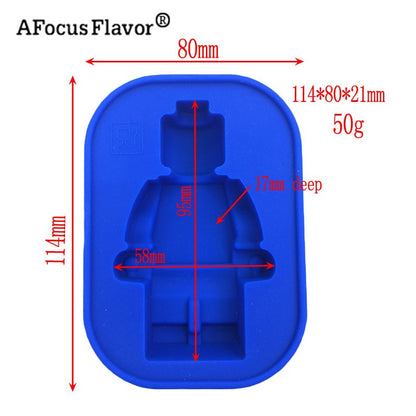 Forma de Silicone para Bolo, Chocolate, Biscoito, Fondant, Robô, Blocos de Montar, DIY, Molde para Sorvete, Decoração de Bolo, Ferramentas de Cozinha para Assar