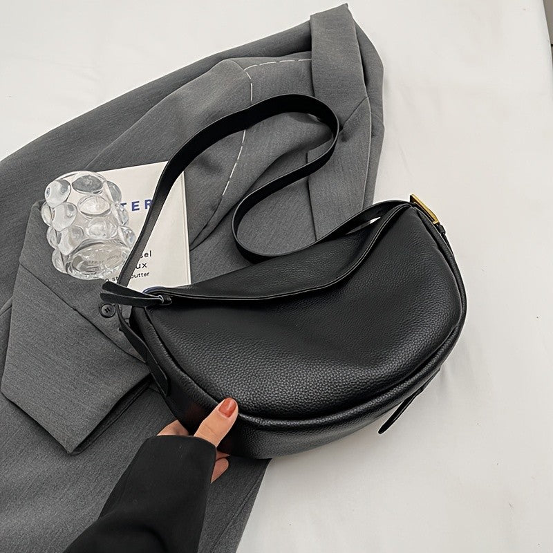 Fashionable retro new leather bag, women's dumpling bag, shoulder bag, crossbody bag, trendy and versatile soft leather bag