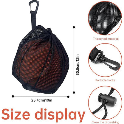 Mochila Portátil com Cordão, Bolsas Pequenas de Bolas para Pendurar, Bolsas de Armazenamento de Futebol, Vôlei, Basquete, Saco de Malha para Brinquedos de Jogo