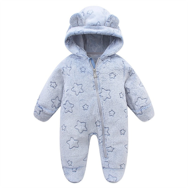 Newborn Baby Clothes Flannel Autumn Winter Baby Boys Girls Rompers Cartoon Newborn Bodysuit Soft Warm Jumpsuit for Babies 0-12M