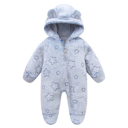 Newborn Baby Clothes Flannel Autumn Winter Baby Boys Girls Rompers Cartoon Newborn Bodysuit Soft Warm Jumpsuit for Babies 0-12M