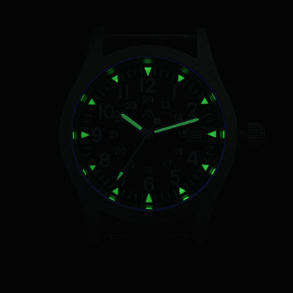 Militado ML05 Military Watch Ronda 515 Quartz Movement Domed Sapphire With High Clear AR Coating Luminous 38mm Vintage Watches