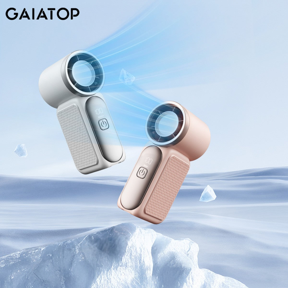 GAIATOP Mini Portable Fan Powerful Trubo Rechargeable Bladeless Fans Ultra-quiet Personal Hand Fan Small Pocket Hand-held Fan