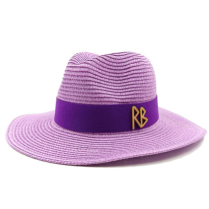 2023 Summer sun hat Lafite grass French straw hat Women's chain decorated straw hat Holiday Sun hat Punk style  beach