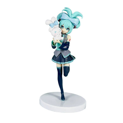 Animação Anime Linda Garota Hatsune Miku Artesanal Diabo Hatsune Miku Orelha de Gato Hatsune Miku Fofa Artesanal Modelo de PVC Decorações