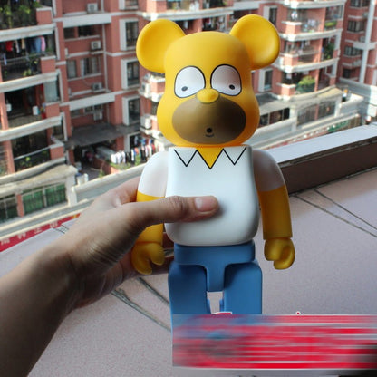 Urso Hot Sale brick Os Simpsons Pai 400% Tamanho Grande Boneco Decorativo 28cm Com Caixa de Varejo
