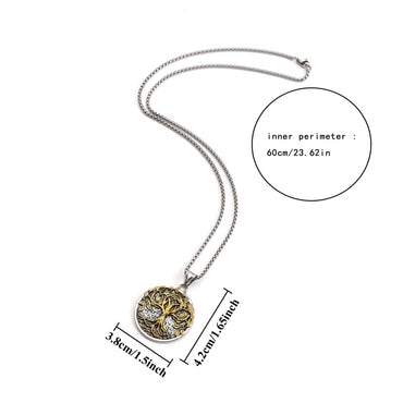 Vintage Viking Tree of Life Pendant Necklace Men's Necklace Fashion Trendy Personality Women's Pendant Necklace Party Accessories Valentine's Day Mother's Day Father's Day Birthday Gift