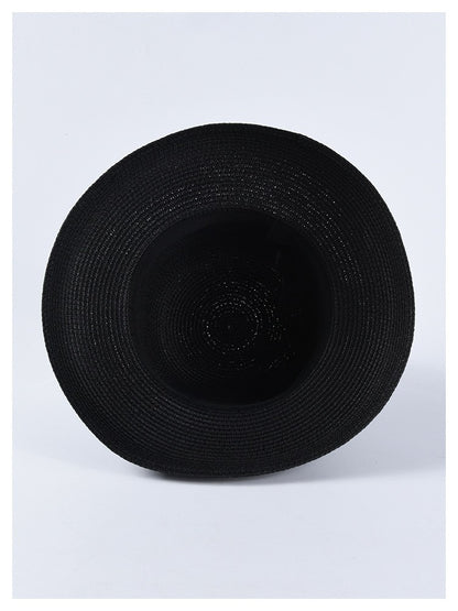USPOP Novas chapéus de sol femininos moda laço chapéu de palha casual verão aba larga chapéu de praia feminino chapéu de verão
