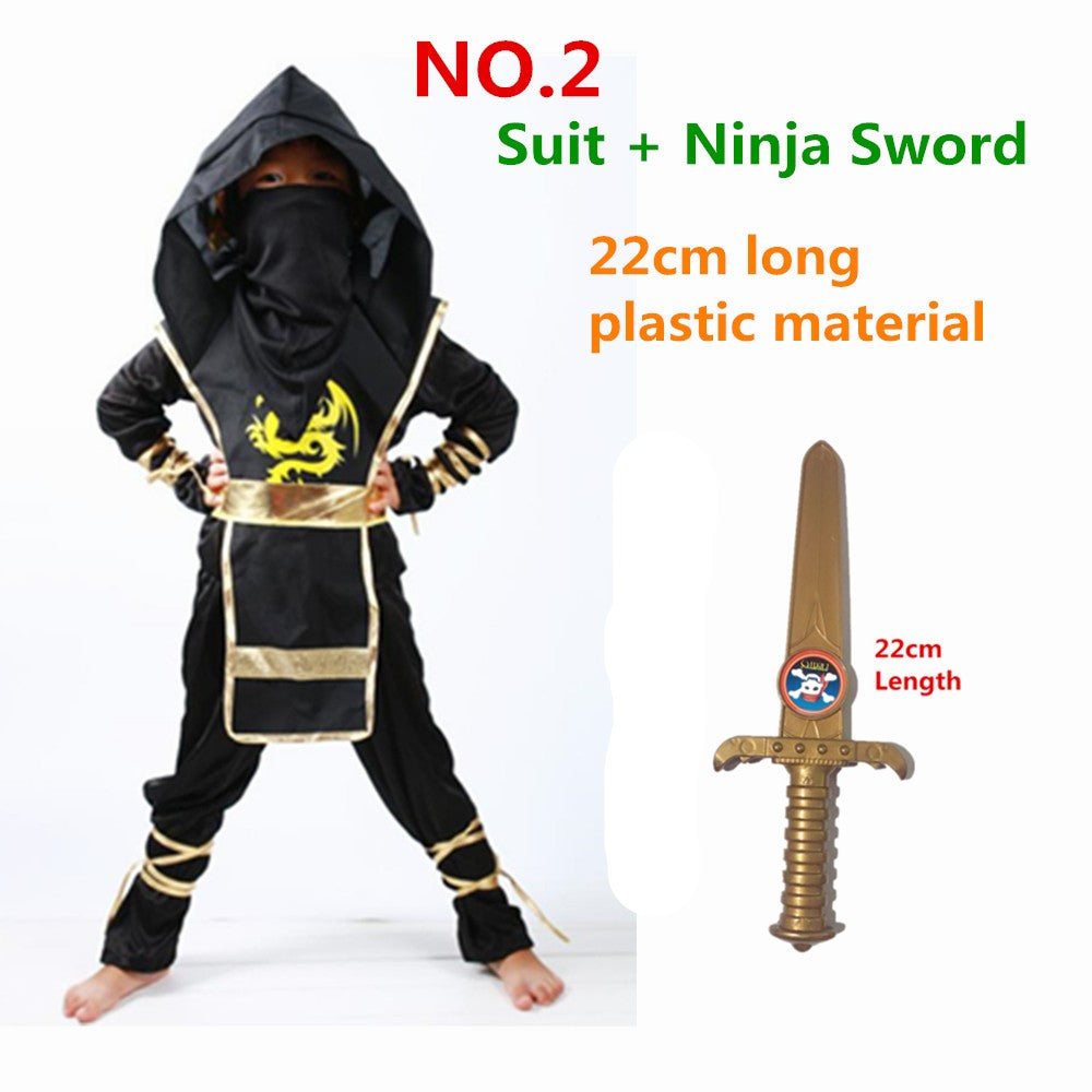 Kids Costume Ninja Cosplay Boys Birthday Party Fancy Dress Children Carnival Suit Clothing
