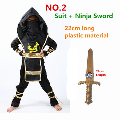 Kids Costume Ninja Cosplay Boys Birthday Party Fancy Dress Children Carnival Suit Clothing
