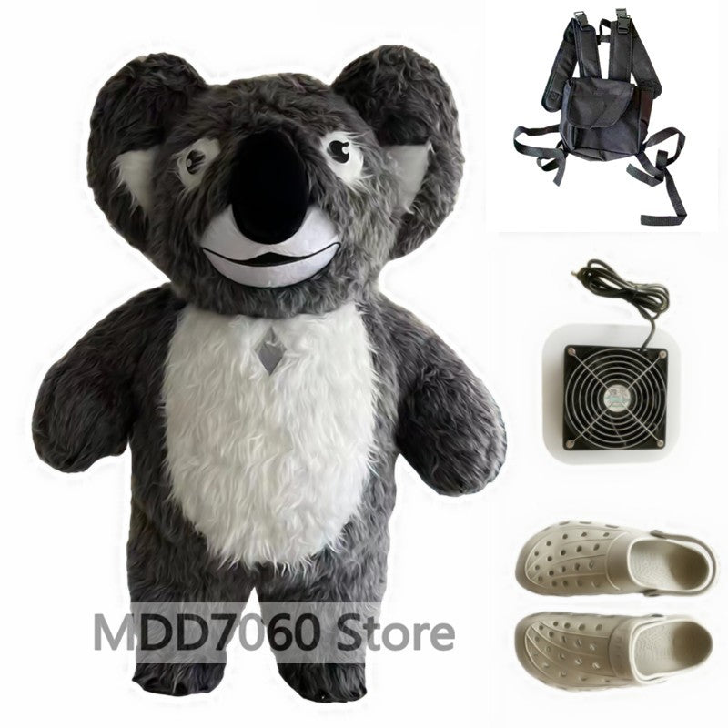 Giant Panda Inflatable Costume Street Funny Polar Bear Mascot Costume Party Role Playing Plush Inflatable Mascot Costume