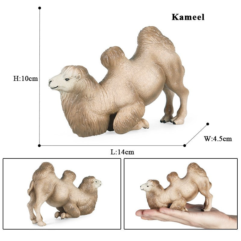 Oenux Simulação Animais Selvagens Brinquedo Camelo do Deserto Burro Alpaca Antílope Cervo Veado Modelo Bonecos de Ação PVC Decoração Presente Infantil