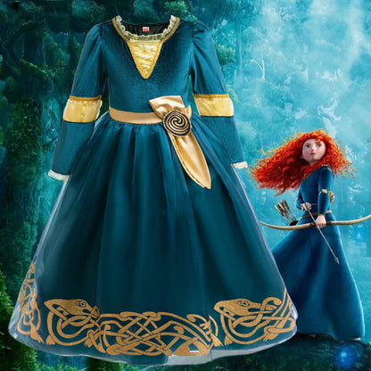 Princess Merida Dress Cosplay Brave Stage Performance Clothes  Cosplay Halloween Carnival Party Apparel Birthday Gift
