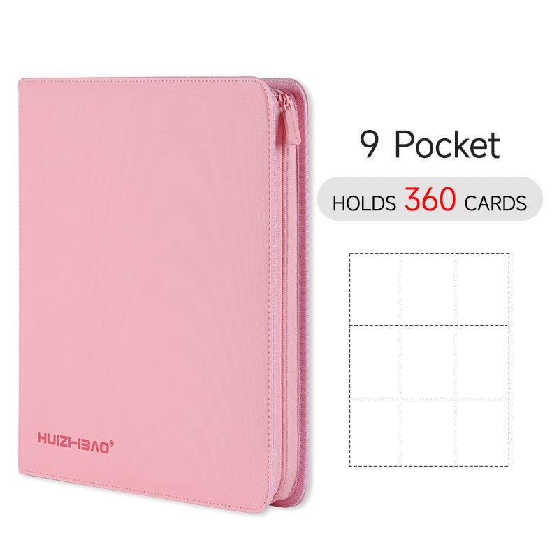 Fichário de Cartões com Zíper, 9/12 Bolsos, Álbum de cards de troca, Página de carregamento lateral durável para mtg tcg para pokemon para yugioh para futebol