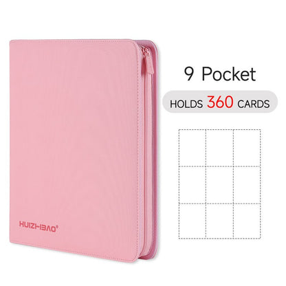 Fichário de Cartões com Zíper, 9/12 Bolsos, Álbum de cards de troca, Página de carregamento lateral durável para mtg tcg para pokemon para yugioh para futebol