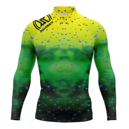Hot Men's Surfing Shirt Energetic Camo Style Lycra Rashguard RIGHTTRACK For Surf Sportswear Beach UV Swimwear UPF50+ Clothes