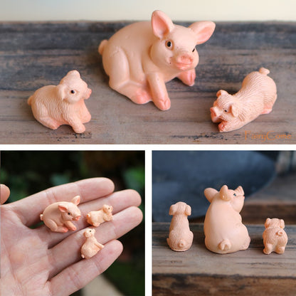 Miniature Fairy Garden Squirrels Set Miniature Forest Animal Figures Figurines Kit Mini Garden Supplies Bonsai Decorations