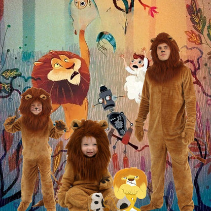 2024 New Cartoon Cute Lion Wizard of Oz Costume Animal Party Halloween Performance Costume