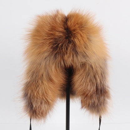 2025 Novo Chapéu Feminino Ushanka Russo de Pele de Raposa Natural Inverno Grosso Quente Orelhas Moda Chapéu Bomber Senhora Gorro Genuíno de Pele de Raposa Real