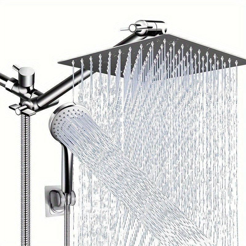 Conjunto de Chuveiro de Teto de 12 Polegadas de Qualidade / Chuveiro Manual Economia de Água Chuveiro de Banheiro Portátil de Três Modos de Aumento de Pressão