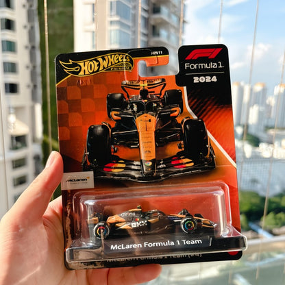 2025 Nova Coleção Original Hot Wheels "Gold Label" Série Fórmula 1 Carros de Corrida Brinquedos Miniatura de Liga Veículos Fundidos Presentes