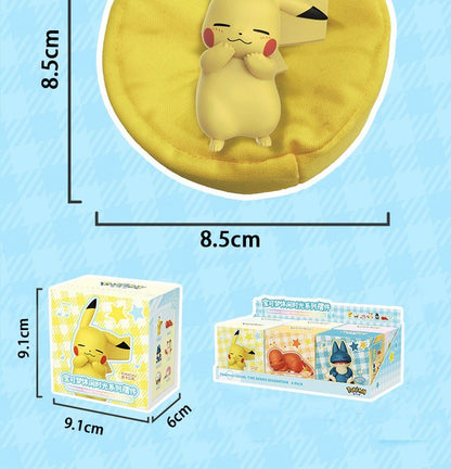 6 Estilos Novos Pokémon Casual Time Pikachu Munchlax Slowpoke Rowlet Meowth Charmander Bonecos Anime Dormindo Brinquedos de PVC Kawaii