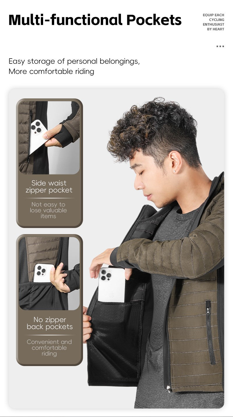 WEST BIKING Cycling Jacket Men Coats Winter Thermal Fleece Windbreaker MTB Bicycle Clothing Motorcycle Bike Jackets 0?-15?